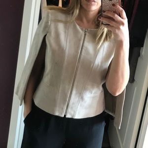 BCBG Max Azria suede cape jacket